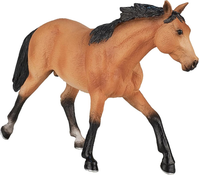 Mojo Fun 387121 Buckskin Quarter Horse - Realistic Farm/Ranch/Equestrian Model Horse Toy Replica - Image 2